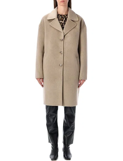 Anine Bing Button-front Coat In Neutral