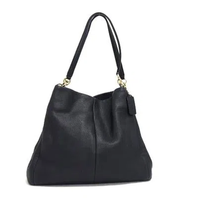 Pre-owned Coach Dark Navy Leather Handbag Shoulder Bag ()