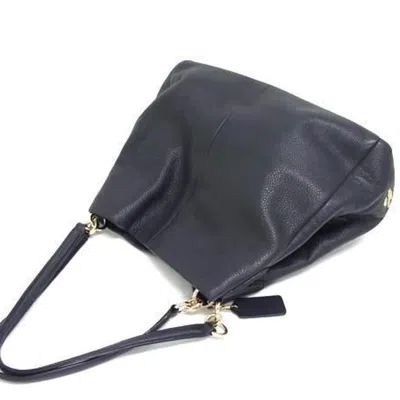 Pre-owned Coach Dark Navy Leather Handbag Shoulder Bag ()