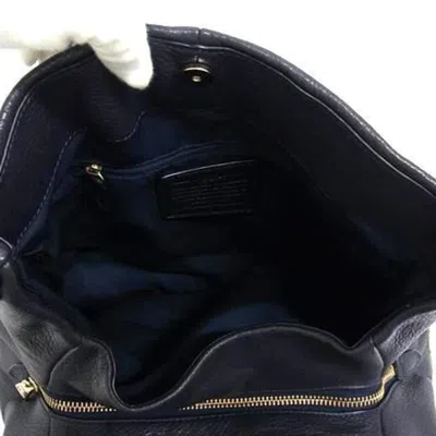 Pre-owned Coach Dark Navy Leather Handbag Shoulder Bag ()