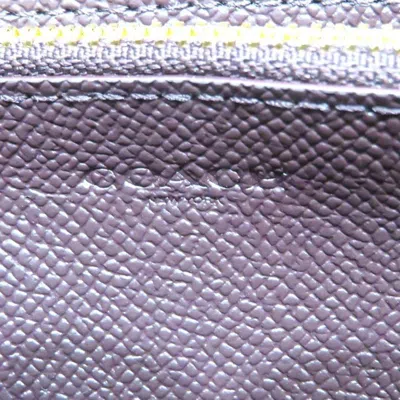 Pre-owned Coach Red Color Leather Long Wallet (bi-fold) ()