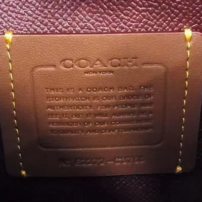 Pre-owned Coach Red Color Leather Handbag Shoulder Bag ()