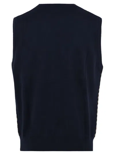 Aquascutum Sweaters Blue In Brown