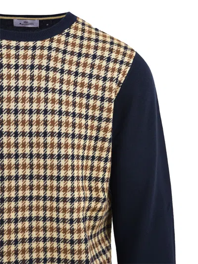 Aquascutum Sweaters Blue In Brown