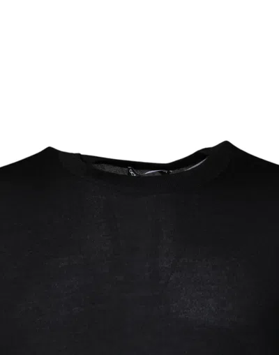 Pre-owned Dolce & Gabbana Black Cashmere Crew Neck Pullover Men's Sweater ()