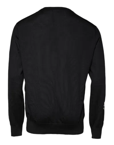 Pre-owned Dolce & Gabbana Black Cashmere Crew Neck Pullover Men's Sweater ()