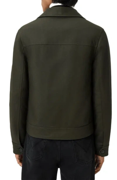 John Varvatos Dey Wool Blend Twill Jacket In Green