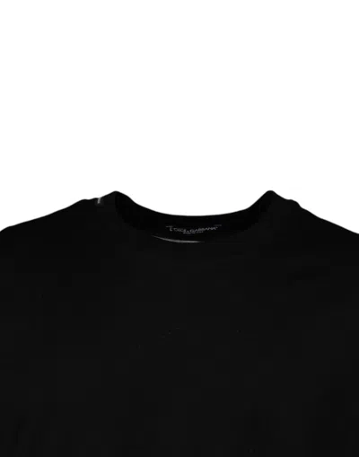 Dolce & Gabbana Black Crew Neck Short Sleeve Men's T-shirt In Black