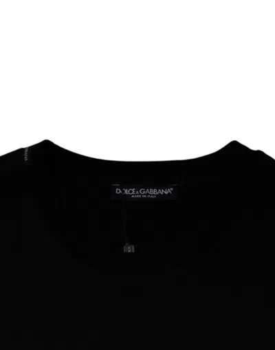 Dolce & Gabbana Black Crew Neck Short Sleeve Men's T-shirt In Black