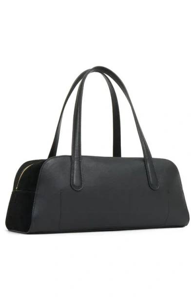 Mansur Gavriel Large Helios Leather Shoulder Bag In Black