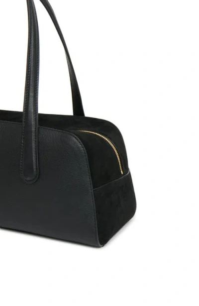 Mansur Gavriel Large Helios Leather Shoulder Bag In Black