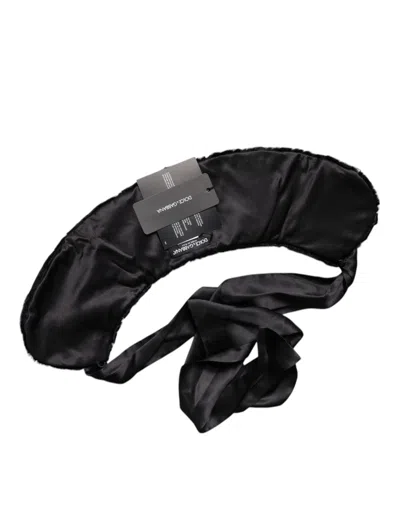 Dolce & Gabbana Black Lamb Fur Women Neck Warmer Winter Scarf In Black