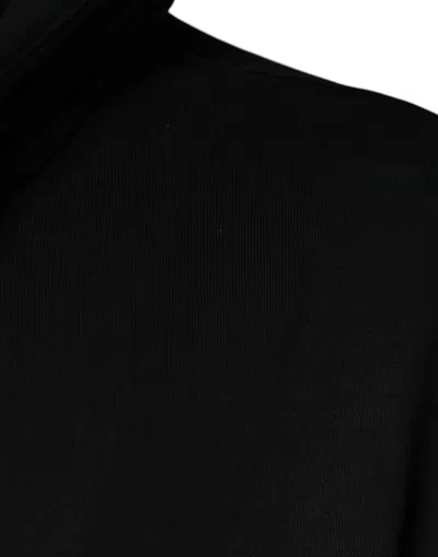 Pre-owned Dolce & Gabbana Black Logo Plaque Hooded Full Zip Men's Sweater ()