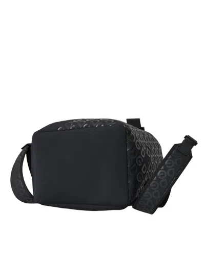 Pre-owned Dolce & Gabbana Black Neoprene Nylon Dg Logo School Backpack Men's Bag ()