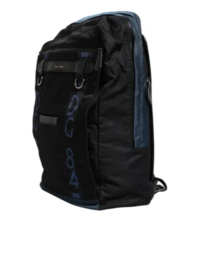 Dolce & Gabbana Black Nylon Dg Logo School Backpack Men's Bag