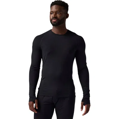 Backcountry Cedars Rws Merino Lt-wt Baselayer Crew Top In Black