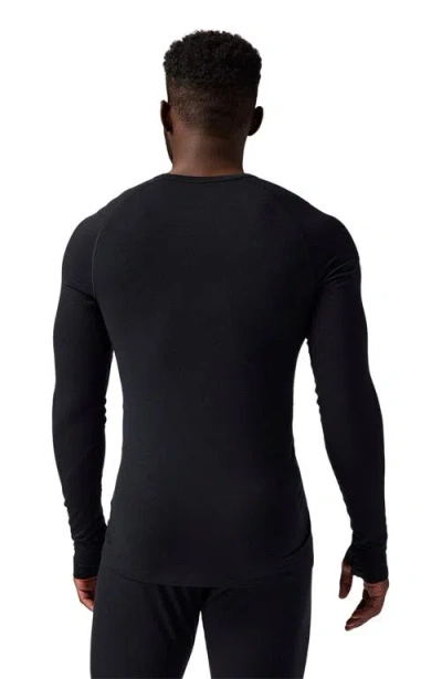 Backcountry Cedars Rws Merino Lt-wt Baselayer Crew Top In Black