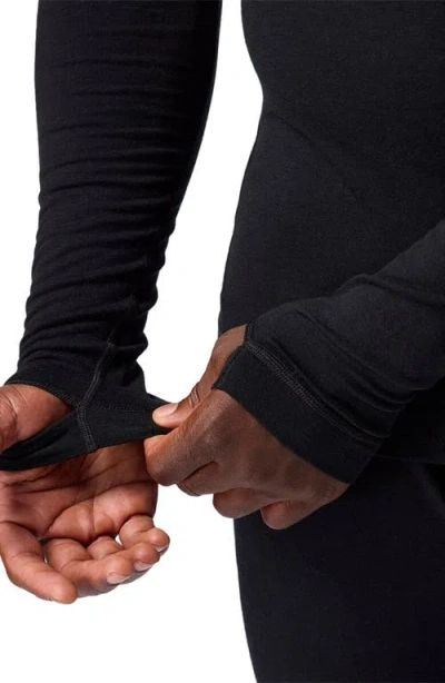 Backcountry Cedars Rws Merino Lt-wt Baselayer Crew Top In Black