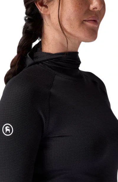 Backcountry Pines Microgrid Ultra-lt Baselayer Balaclava Top In Black