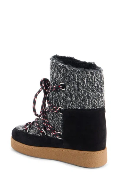 Isabel Marant Nowla Mixed Media Snow Boot In Black