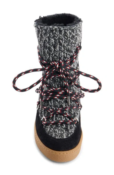Isabel Marant Nowla Mixed Media Snow Boot In Black