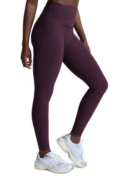 Beyond Yoga Powerbeyond Midi Legging In Rich Plum In Burgundy