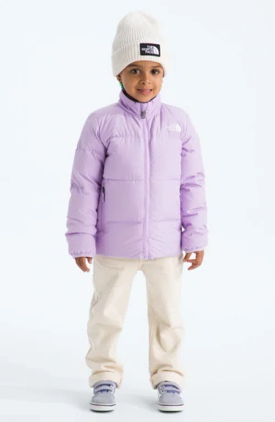 The North Face Kids' Triclimate® 600 Fill Power Down Reversible Waterproof Hooded Jacket In Purple