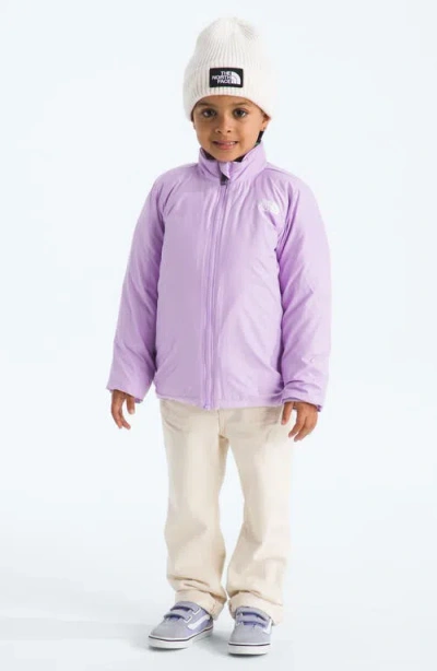 The North Face Kids' Triclimate® 600 Fill Power Down Reversible Waterproof Hooded Jacket In Purple