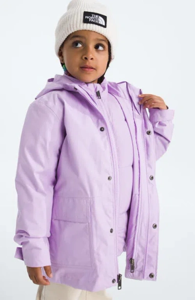 The North Face Kids' Triclimate® 600 Fill Power Down Reversible Waterproof Hooded Jacket In Purple