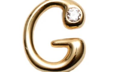 Argento Vivo Sterling Silver Cubic Zirconia Bubble Initial Necklace In Gold