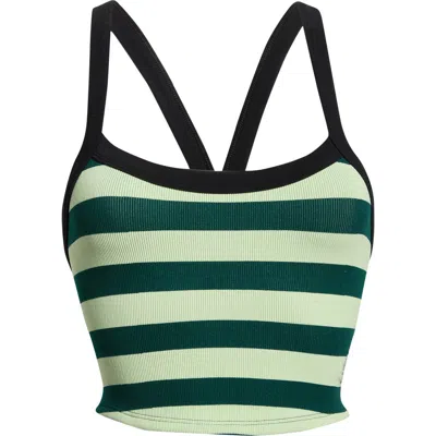Free People Fp Movement All Clear Stripe Camisole In Green