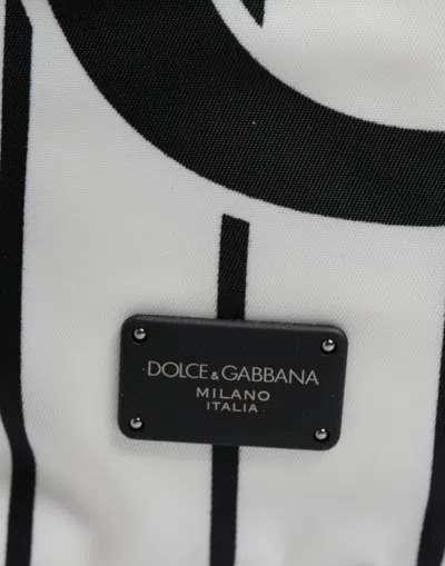 Pre-owned Dolce & Gabbana Black White Vulcano Royal King Print Men Backpack Men's Bag ()