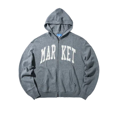 Market Classic  Arc Full Zip Sweater Hoodie In Black