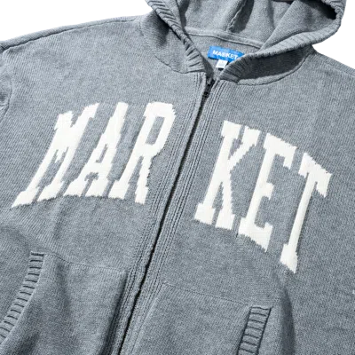 Market Classic  Arc Full Zip Sweater Hoodie In Black