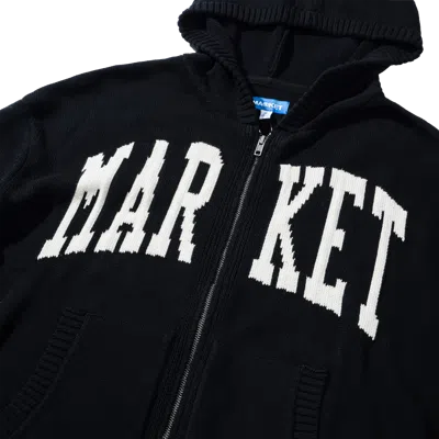 Market Classic  Arc Full Zip Sweater Hoodie In Black