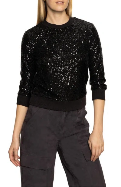 Sanctuary Sparkle Together Sequin Top In Black