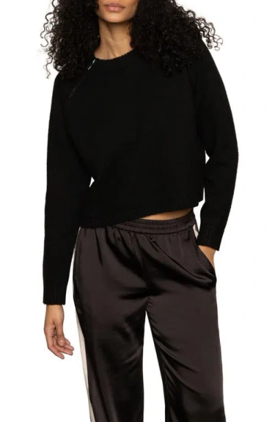 Sanctuary Zip It Sweater In Eclipse In Black