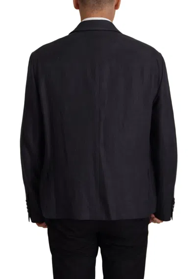 Dolce & Gabbana Blue Linen Formal Mens Blazer Men's Jacket In Blue
