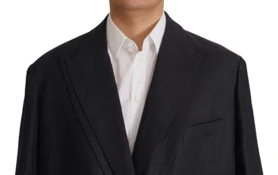 Dolce & Gabbana Blue Linen Formal Mens Blazer Men's Jacket In Blue