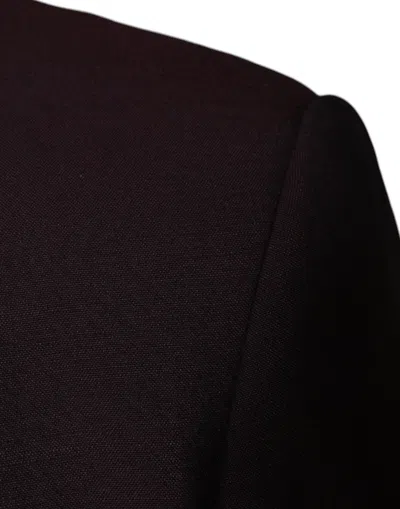 Dolce & Gabbana Bordeaux Wool Single Breasted Dress Men's Blazer In Burgundy