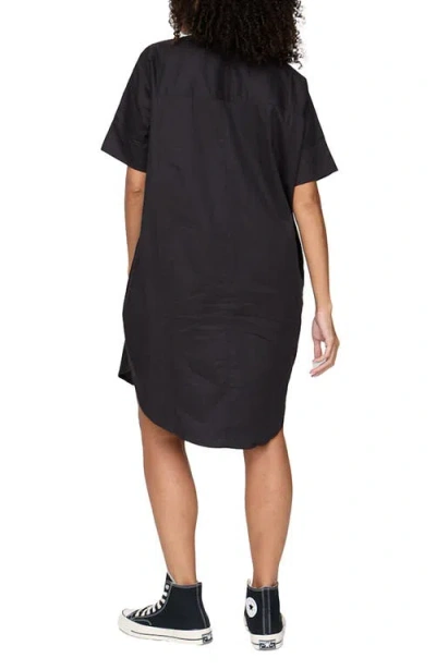 Turtledove London Organic Cotton Nina Midi Dress In Black