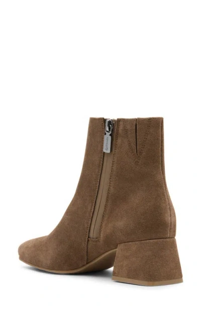 Blondo Lizzy Waterproof Square Toe Block Heel Bootie In Brown