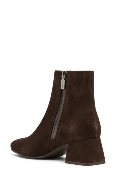 Blondo Lizzy Waterproof Square Toe Block Heel Bootie In Brown