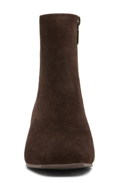 Blondo Lizzy Waterproof Square Toe Block Heel Bootie In Brown