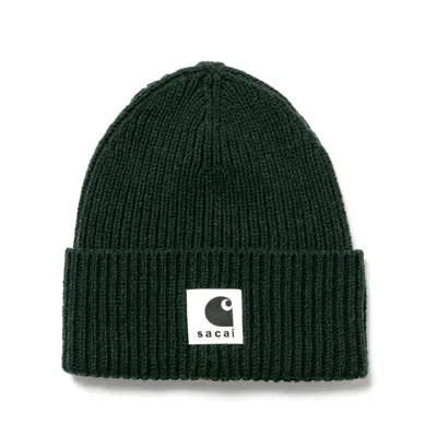 Sacai Wool Hat In Brown