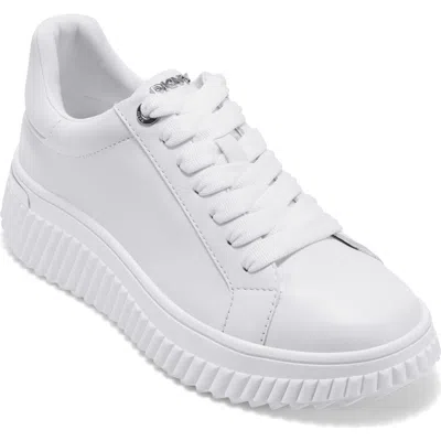Dkny Lobeco Platform Sneaker In White