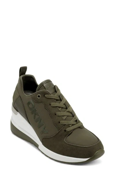 Dkny Women's Cait Wedge Sneaker In Green