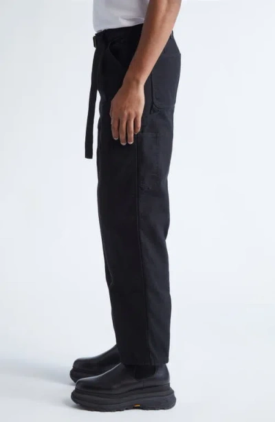 Sacai Carhartt Wip Duck Canvas Carpenter Pants In Black