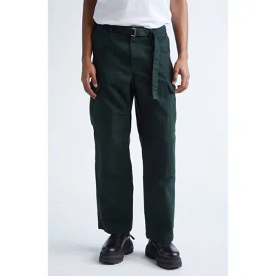 Sacai Carhartt Wip Duck Canvas Cargo Pants In Green