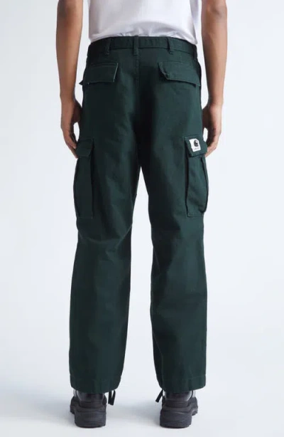 Sacai Carhartt Wip Duck Canvas Cargo Pants In Green